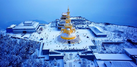 Núi Nga Mi ngập tuyết trắng - điểm du lịch hút khách ở Trung Quốc - Ảnh 10.