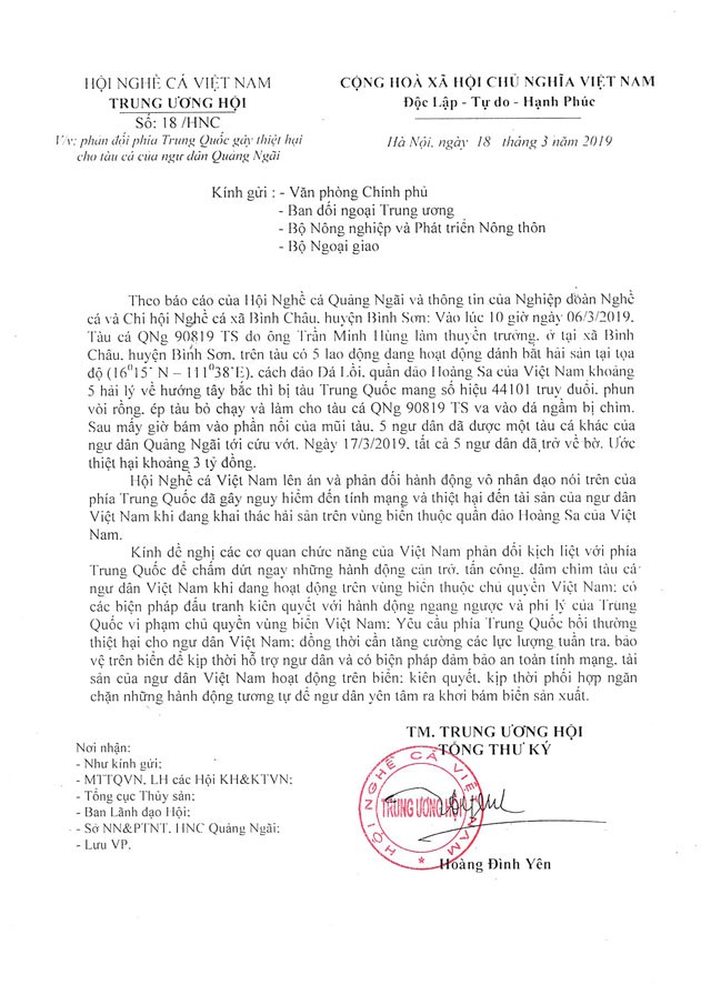 Yêu Cầu Trung Quốc Bồi Thường Thiệt Hại Cho Ngư Dân Việt Nam 4969