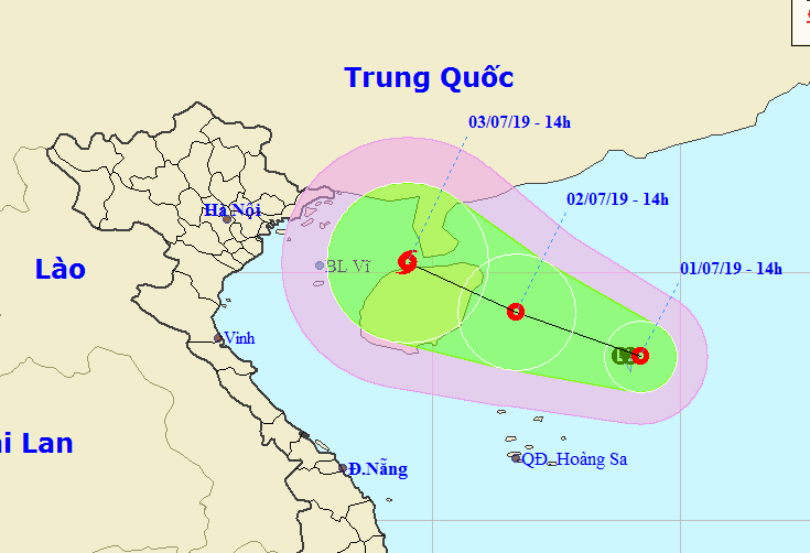 Áp thấp có thể mạnh lên thành bão, giật cấp 11 hướng vào Bắc Bộ - Ảnh 1.