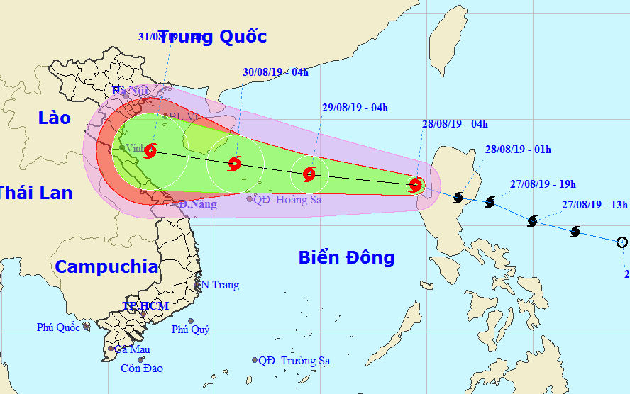 Bão Podul vào Biển Đông, giật cấp 12 hướng vào Bắc Trung bộ - Ảnh 1.