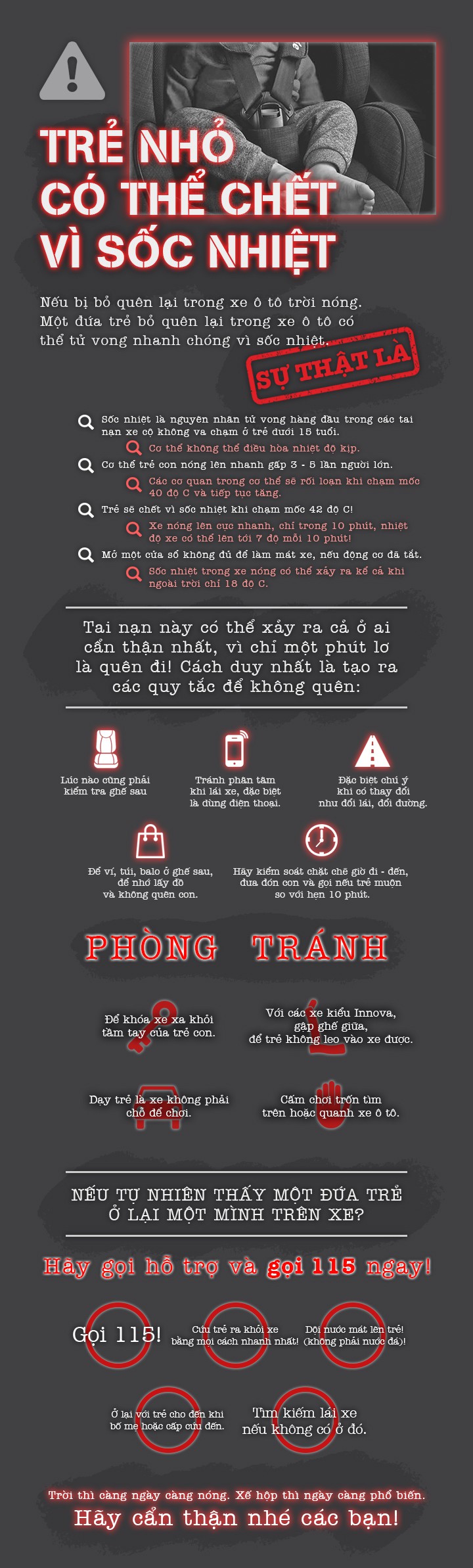 [Infographic] - Trẻ nhỏ có thể chết vì sốc nhiệt trong ôtô - Ảnh 1.