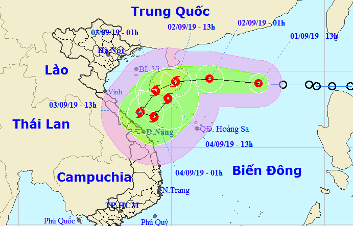 Hướng di chuyển dị thường của áp thấp nhiệt đới trên Biển Đông - Ảnh 1.