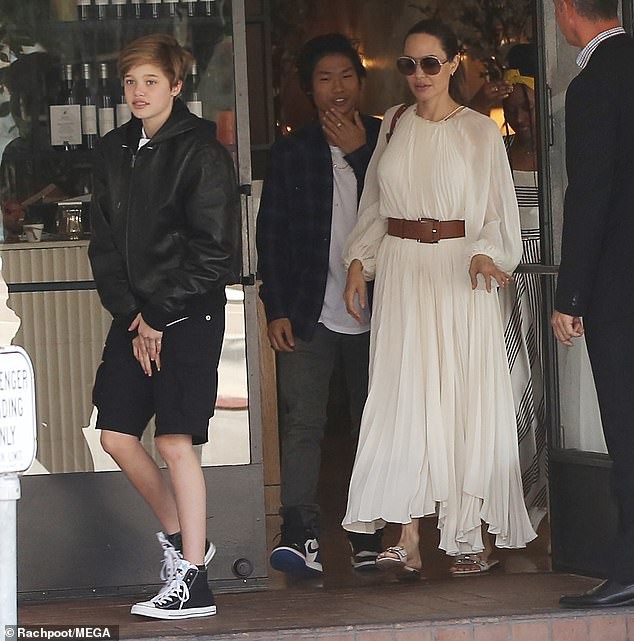 Angelina Jolie duyên dáng bên Pax Thiên, Zahara, Shiloh - Ảnh 1.