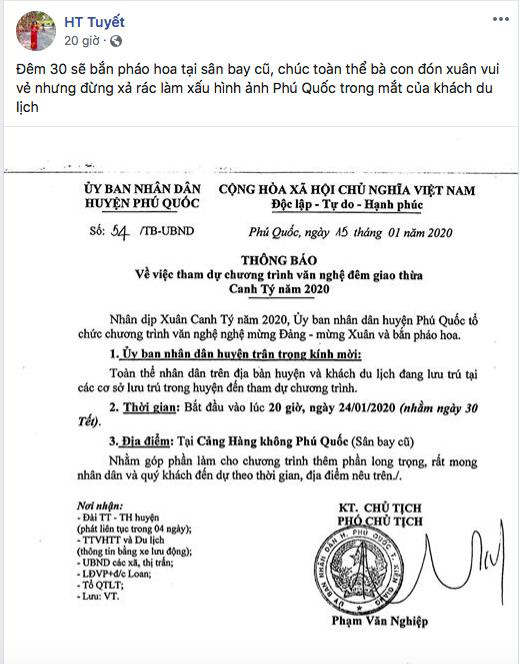 Người dân Phú Quốc “nhắc khéo” không xả rác khi xem bắn pháo hoa - Ảnh 1.