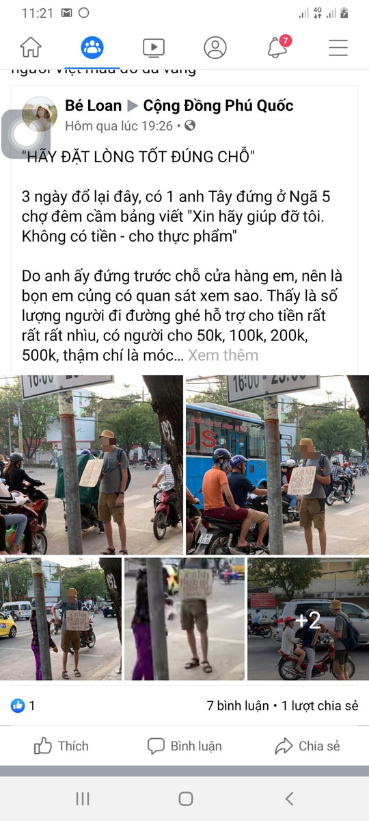 Lãnh đạo Phú Quốc lên tiếng việc người nước ngoài đeo bảng xin tiền - Ảnh 3.