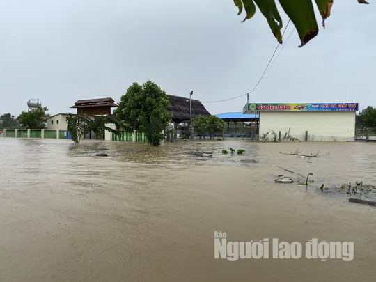 Đà Nẵng: Mưa to gió lớn gây ngập nặng, người dân chèo ghe đi tiếp tế lương thực khắp xóm - Ảnh 1.