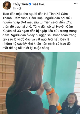 Công Vinh cứu Thủy Tiên khỏi bị soi khi trao tiền hỗ trợ người dân vùng lũ miền Trung - Ảnh 5.