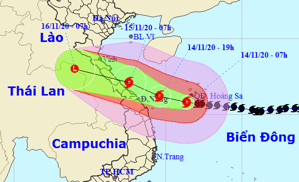 Bão số 13 giật cấp 17, cách đất liền 380 km - Ảnh 1.