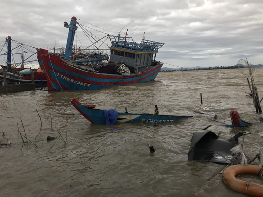 Bão số 13 vào miền Trung: Bờ biển tan hoang, nhà tốc mái, cây gãy la liệt - Ảnh 29.