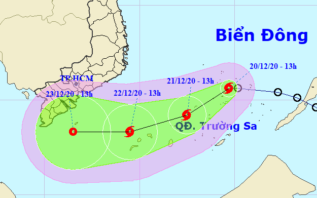 Áp thấp nhiệt đới trên Biển Đông mạnh lên thành bão số 14 - Ảnh 1.