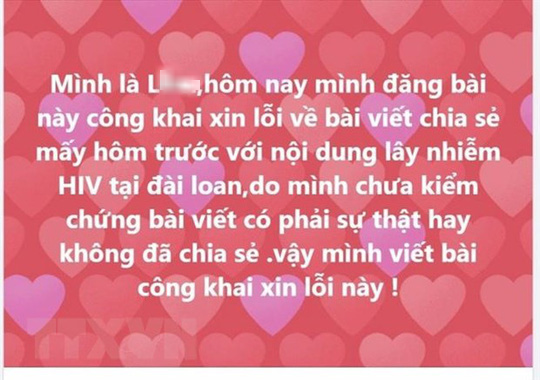 Sự thật về thông tin nữ du học sinh Việt Nam ở Đài Loan lây nhiễm HIV cho nhiều người - Ảnh 1.