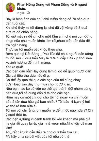 Công an mời người tung tin nhảm 4 người uống thuốc sâu vì dưa hấu lên làm việc - Ảnh 1.