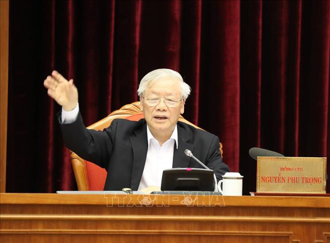 Chùm ảnh Tổng Bí thư, Chủ tịch nước Nguyễn Phú Trọng chủ trì Hội nghị cán bộ toàn quốc - Ảnh 1.
