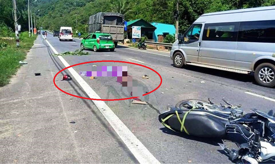 Tai nạn giữa xe tải và xe máy, 1 người chết tại chỗ - Ảnh 2.