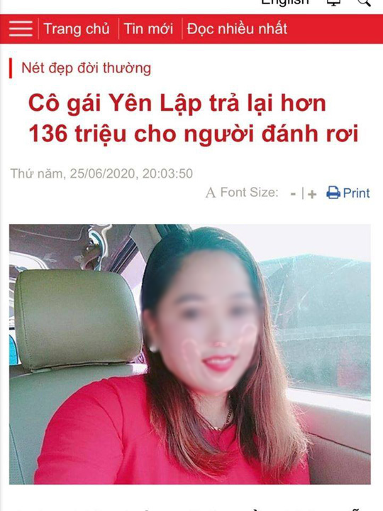 Sự thật bất ngờ vụ người phụ nữ trả lại hơn 136 triệu đồng cho người đánh rơi - Ảnh 2.