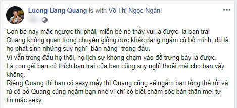 Lương Bằng Quang thách thức dư luận vì Ngân 98 - Ảnh 2.