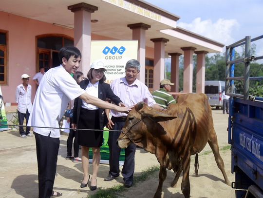 Tập đoàn FLC trao bê giống cho người dân Bình Định - Ảnh 1.