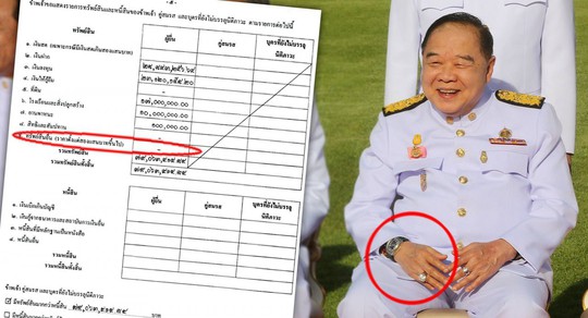Lấy tay che nắng, phó thủ tướng Thái Lan lộ đồng hồ sang - Ảnh 1.