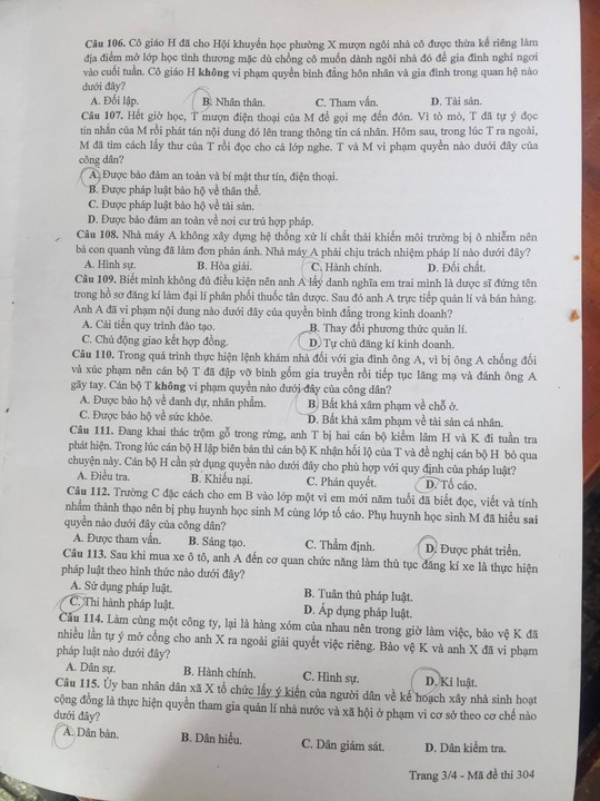 Thú vị với đề thi Giáo dục công dân - Ảnh 3.