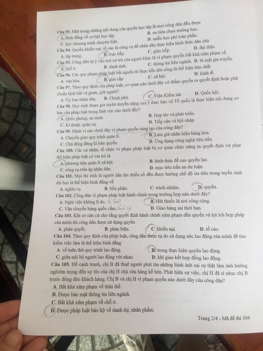 Thú vị với đề thi Giáo dục công dân - Ảnh 2.