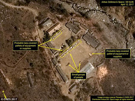 Các hoạt động tại bãi thử hạt nhân Punggye-ri của Triều Tiên đang diễn ra liên tục. Ảnh: 38 NORTH