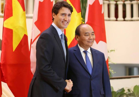 Cận cảnh lễ đón Thủ tướng Canada Justin Trudeau ở Phủ Chủ tịch - Ảnh 8.