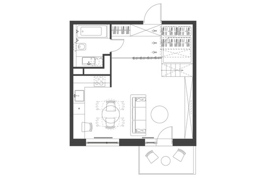 Căn hộ 35 m2 siêu đẹp với hộp ngủ tiết kiệm diện tích - Ảnh 9.