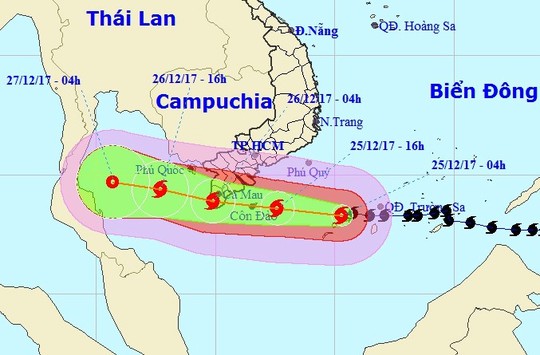 Bão số 16 sắp đổ bộ, gió giật từ trưa nay trên biển Bà Rịa-Vũng Tàu tới Cà Mau - Ảnh 1.