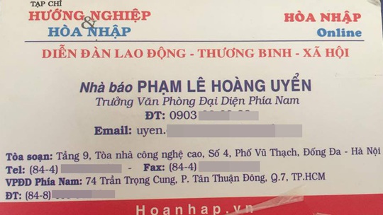 '. Khởi tố nữ nhà báo tống tiền doanh nghiệp .'