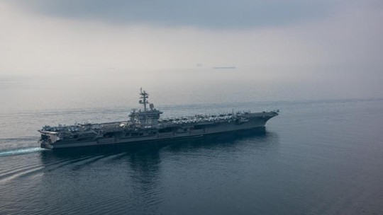 
T&agrave;u s&acirc;n bay USS Carl Vinson. Ảnh: Reuters
