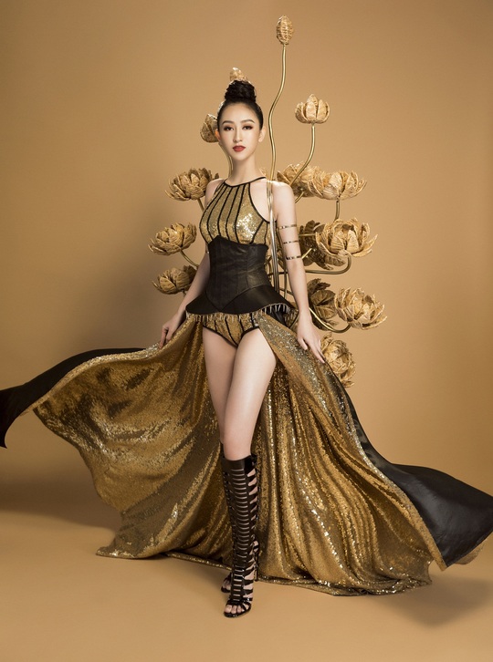 Trang phục dân tộc gây sốc của Hà Thu tại Miss Earth - Ảnh 3.