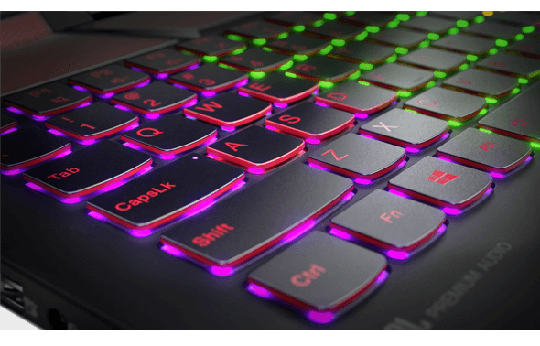  Bàn phím LED RGB 4 màu cho từng cụm phím chuyên dụng với kích thước lớn dành cho game thủ. 