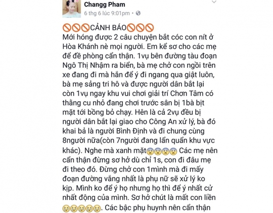 Triệu tập 2 phụ nữ đăng tin bắt cóc trên facebook để dễ bán hàng trực tuyến - Ảnh 1. Triệu tập 2 phụ nữ đăng tin bắt cóc trên facebook để dễ bán hàng trực tuyến - Ảnh 1.