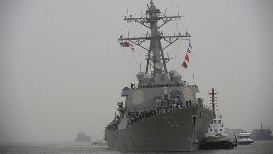 
Tàu khu trục USS Stethem của Mỹ. Ảnh: Reuters
