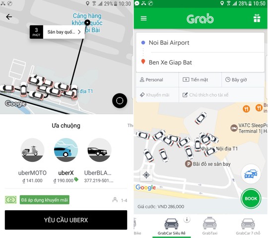 Miếng bánh sân bay trong cuộc chiến taxi, Uber, Grab - Ảnh 1.