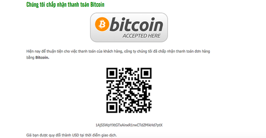 Ngang nhiên thanh toán bằng tiền ảo bitcoin - Ảnh 1. Ngang nhiên thanh toán bằng tiền ảo bitcoin - Ảnh 1.