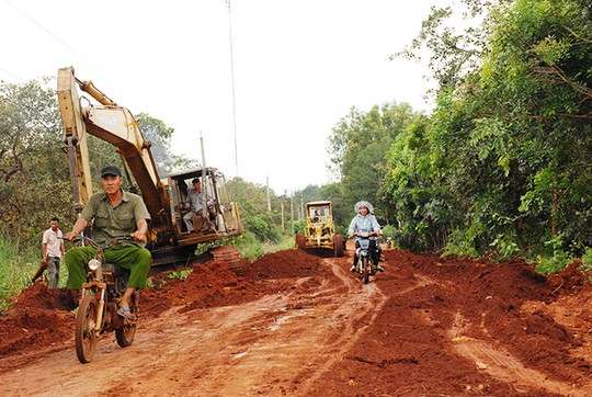 Một nông dân bỏ ra hơn 200 triệu đồng làm đường - Ảnh 1.