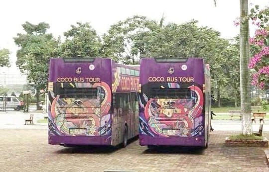 2 xe buýt 2 tầng xuất hiện tại trụ sở VFF, sẵn sàng đón U23 Việt Nam - Ảnh 2.
