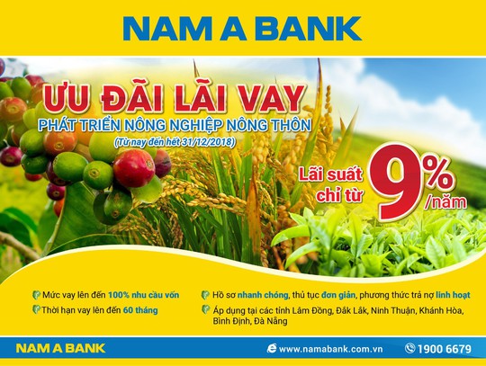 Nam A Bank ưu đãi lãi vay cho khách hàng khu vực miền Trung và Tây Nguyên - Ảnh 1.