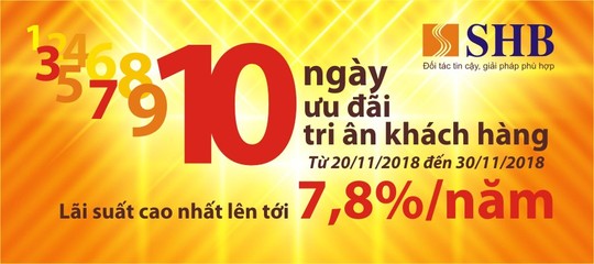 SHB tăng lãi suất huy động lên tới 7,8%/năm - Ảnh 1.