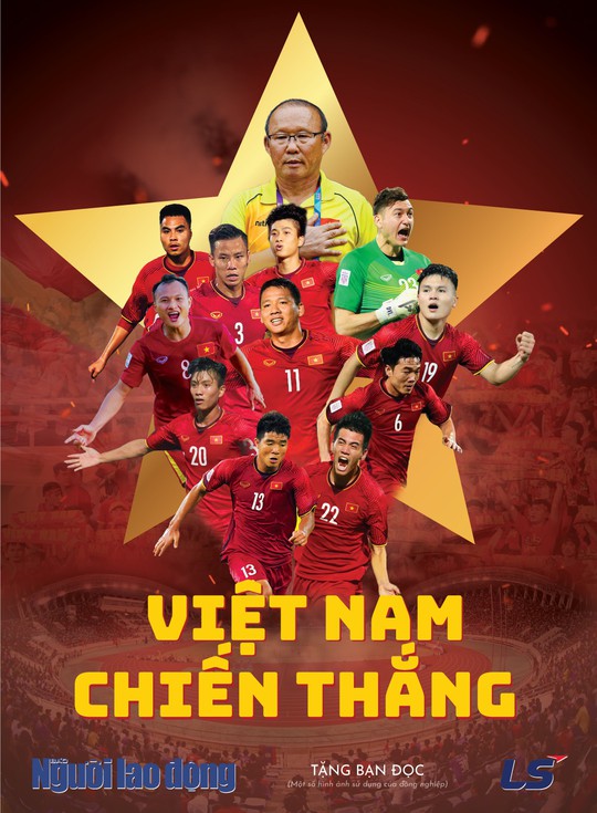 Báo Người Lao Động tặng bạn đọc poster cổ vũ tuyển Việt Nam chinh phục AFF Cup - Ảnh 1.