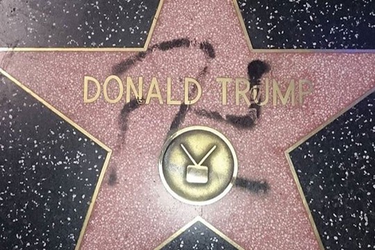 Bắt kẻ phá hoại ngôi sao của Tổng thống Donald Trump - Ảnh 1.