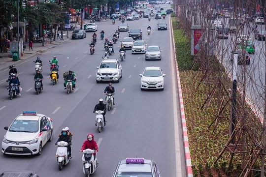 Hàng cây phong lá đỏ nảy lộc đón Tết giữa đường phố Thủ đô  Địa ốc - Ảnh 8.