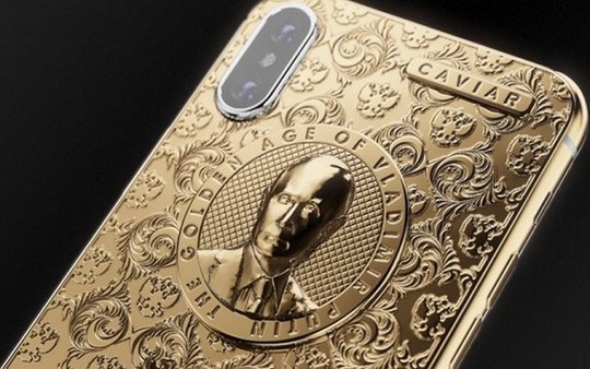 Chiêm ngưỡng Iphone X bằng vàng có hình Tổng thống Nga Putin - Ảnh 1.