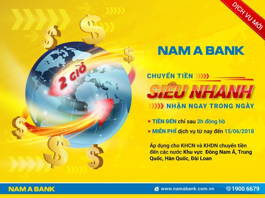 Chuyển tiền quốc tế siêu nhanh, nhận ngay trong ngày cùng Nam A Bank - Ảnh 1.