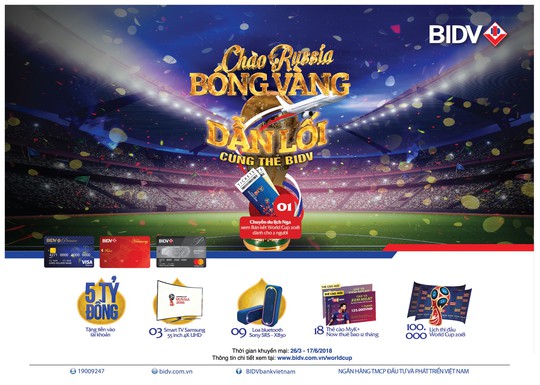 Chào Russia - Bóng vàng dẫn lối cùng thẻ BIDV - Ảnh 1. Chào Russia - Bóng vàng dẫn lối cùng thẻ BIDV - Ảnh 1.