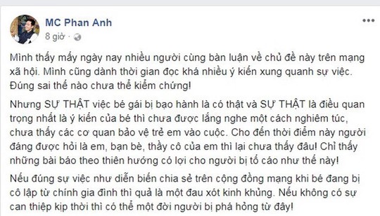 Vụ MC Minh Tiệp bị tố bạo hành trẻ em: Sao Việt bức xúc - Ảnh 3.