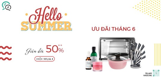 Điện gia dụng, đồ dùng nhà bếp, mỹ phẩm giảm đến 50% tại hago.me - Ảnh 1.