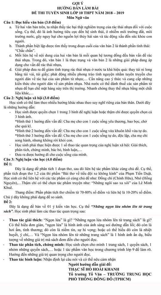 Ô nhiễm rác thải nhựa vào đề ngữ văn, xem gợi ý giải đề thi - Ảnh 10.