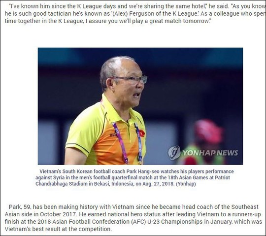Truyền thông Hàn Quốc và báo nước ngoài khen ngợi Olympic Việt Nam - Ảnh 4.
